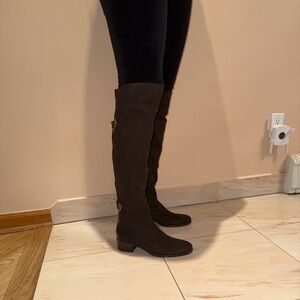 Le Pepe brown leather suede over the knee boots size 38 NEW